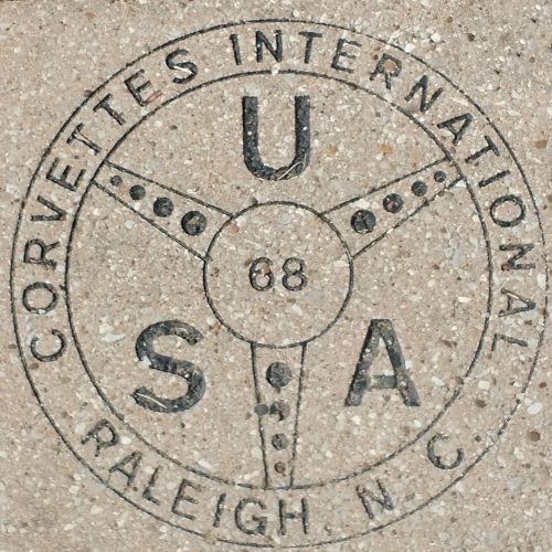 Corvettes International Brick at the Corvette Museum